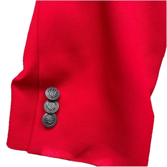 Bolzano Uomo Charles Red Blazer Jacket 44R Superior Polyester Sport Coat Xmas - Picture 6 of 12